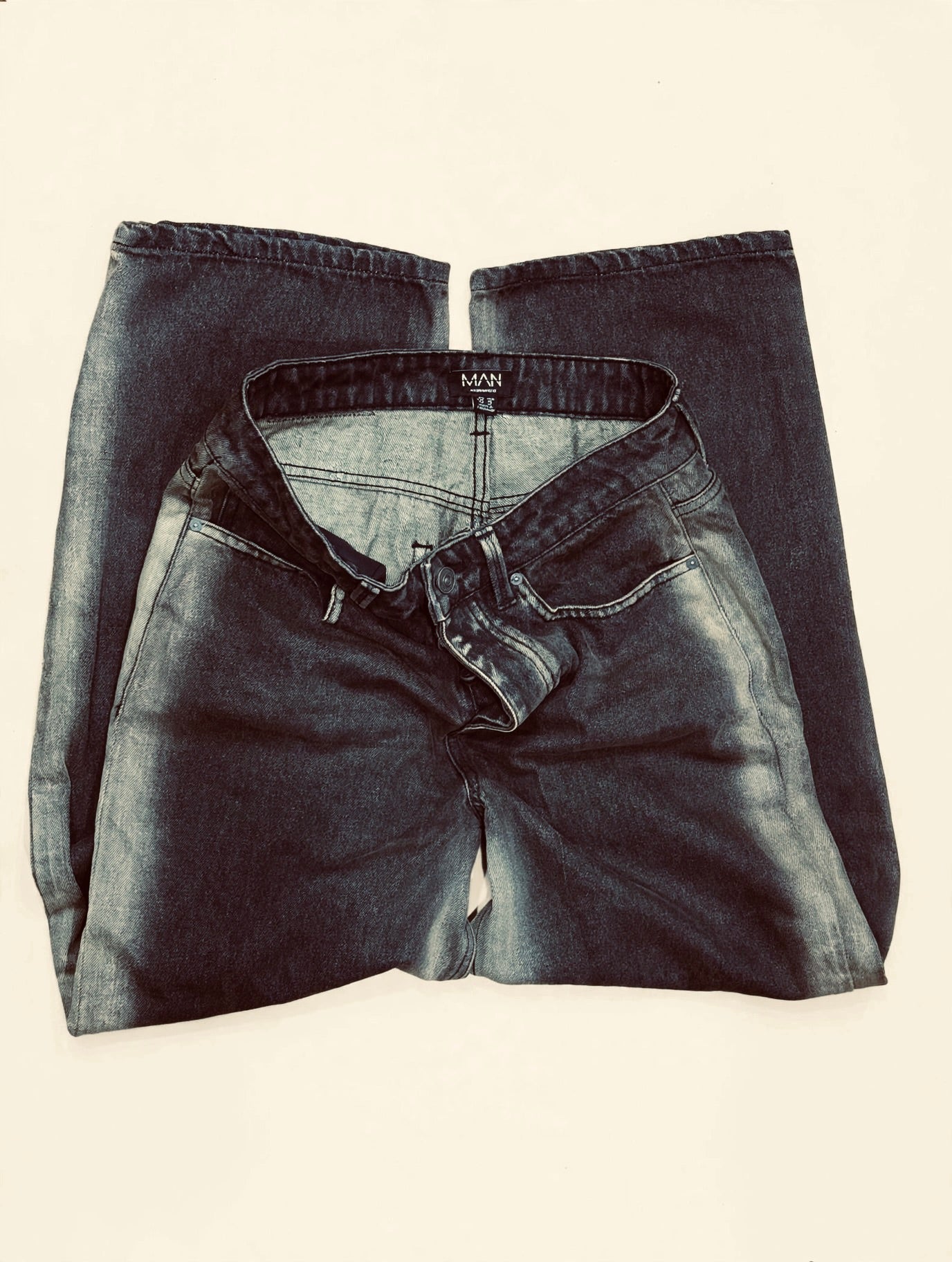 Vintage Wash Baggy Jeans
